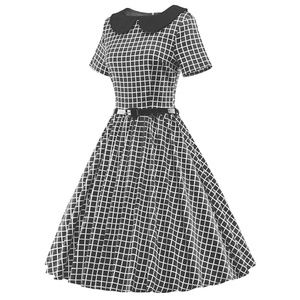 NWOT Plaid Black Swing Dress Size Large